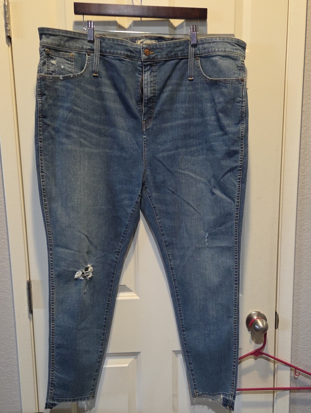 Madewell Slim Distressed Blue Skinny Jeans
